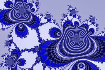 Abstract surreal background / blue fractal gjel ornament