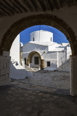 Church in Chora village on Skyros island in Greece.
