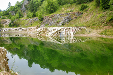 Harz Deutschland, der  blaue See, Kalksee, Hüttenrode