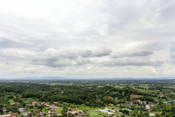 view point Chiang Rai city. over light