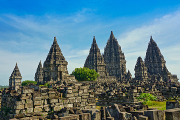 Fototapeta premium Prambanan Temple, Candi Prambanan, Hindu Temple Compound in Central Java, yogyakarta, indonesia