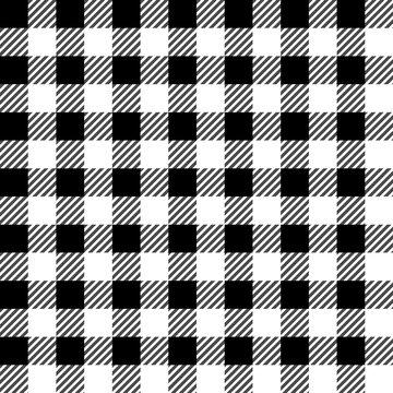 Black And White Lumberjack Seamless Pattern