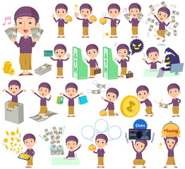 Arab man purple style money