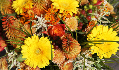 bouquet de fleurs jaune