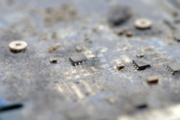 dirty print circuit board