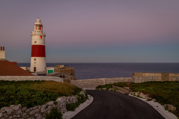 shining light in lighthouse on Mediterranean