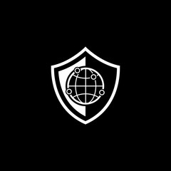 Network Security Icon. Flat Design.