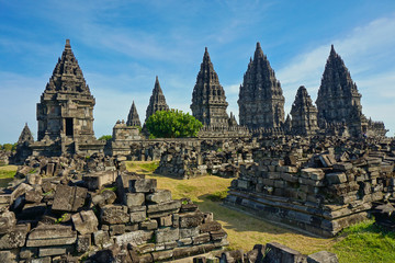 Prambanan Temple, Candi Prambanan, Hindu Temple Compound in Central Java, yogyakarta, indonesia - obrazy, fototapety, plakaty