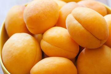 fresh apricots as background