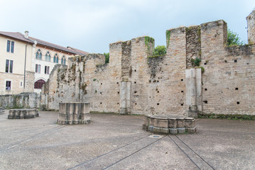 Cluny abbey in Burgundy, the nave foundations
