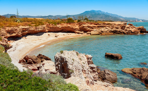 cliffy cave in Vinaros, Spain