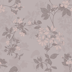 Fototapeta premium Vivid repeating floral - For easy making seamless pattern use it for filling any contours
