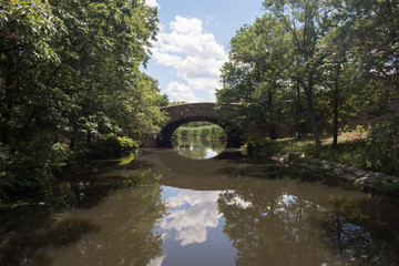 Lovely old stone bridge built in colonial times in a New England town
