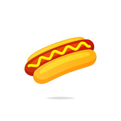 Hot dog vector isolated illustration