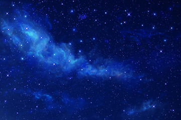 Fototapeta na wymiar starry in the dark night with nebula