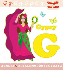 Letter G with Gypsy for ABC book