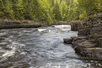 Current River Cascades / A river with cascading rapids in Ontario Canada.