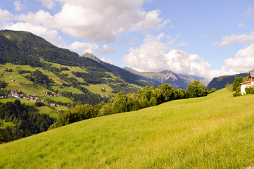 View of a valley and green