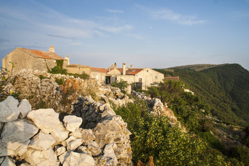 Obraz premium Small village of Lubenice, Cres Island, Croatia.
