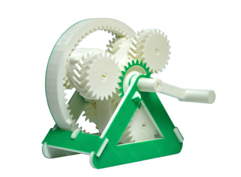 Bright colorful object printed by 3d printer.