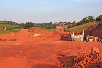 Road construction site
