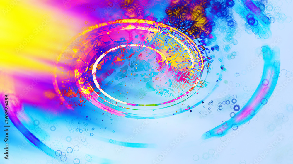 Leinwandbilder fresh modern style design backround with abstract multicolor layered pattern