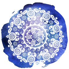 Round pattern from decorated turtles 