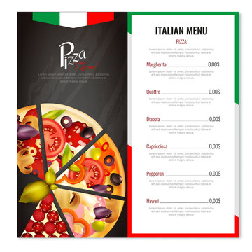 Italian Pizza Menu Design