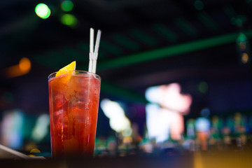 red alcoholic cocktail