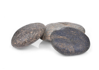 Stacked stones isolated on white
