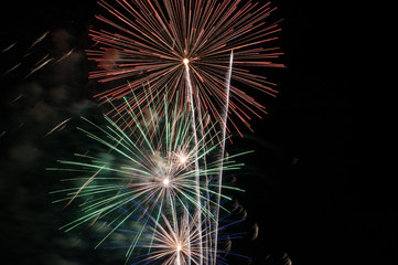 Fireworks light up the sky with dazzling display