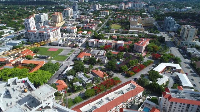 Coral Gables aerial droen video Miami 4k
