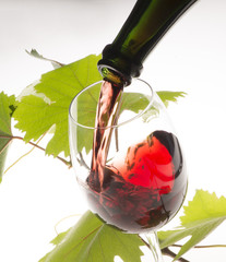 glasses of wine isolated on white background