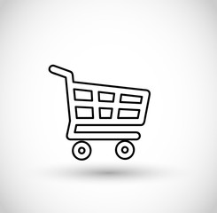 Thin line basket icon vector