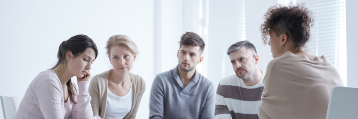 Woman suffering from anxiety disorder