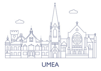 Obraz premium Umea, The most famous buildings of the city