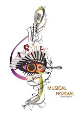 Abstract Treble clef