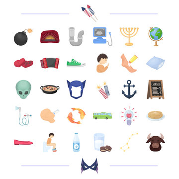 equipment, plumbing, travel and other web icon in cartoon style. illness, space, Russia icons in set collection.
