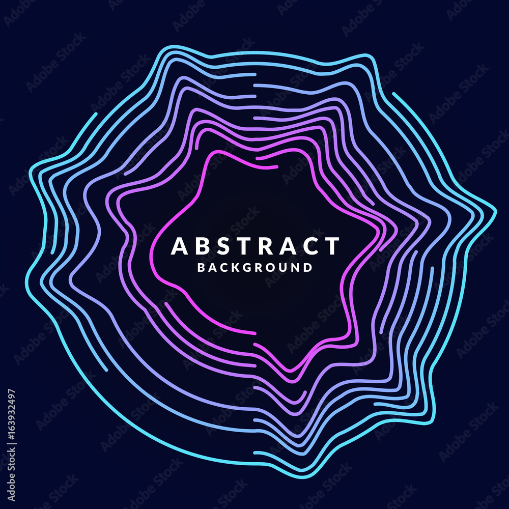 Aufkleber abstract background with a dynamic waves, lines in a bright colorful style
