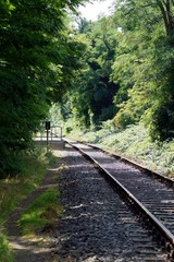 Naklejka premium Gleise des Historischer Schienenverkehrs in Wesel