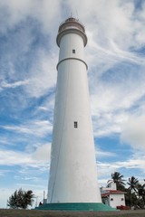lighthouse with bright sky