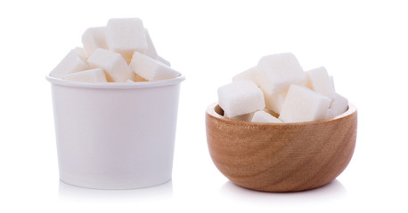 sugar cube on white background