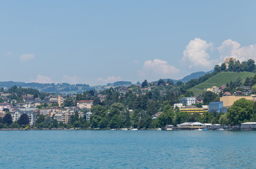 Fototapeta premium View on city of Montreux