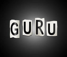 Guru word concept.