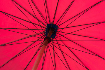 backgroud of red big umbrella