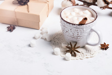 Hot chocolate with marshmallows
