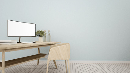  workspace in hotel or apartment - 3D Rendering