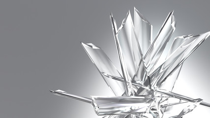 Abstract Crystal Glass Pieces - 163938260