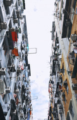 Old apartment building in Hong Kong