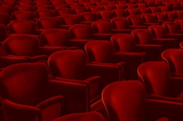 Fauteuils de th&eacute;atre la Fenice, Venise, Italie